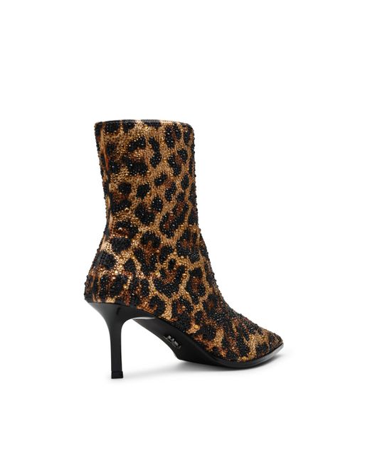 Steve Madden Brown Leopard Patterned Ankle Stiletto Heel Boots