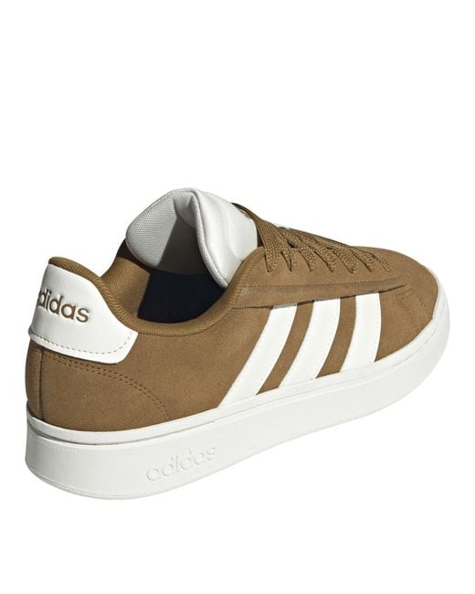Adidas Brown Grand Court Alpha Low-Top Trainers for men