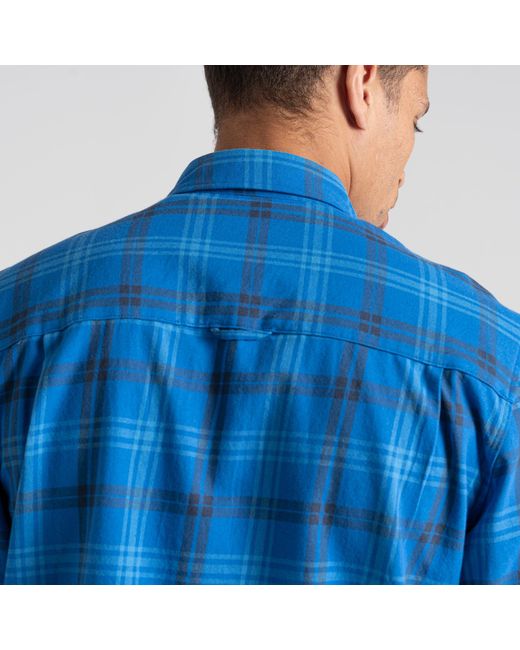 Craghoppers Blue Lonbard Long Sleeve Shirt for men