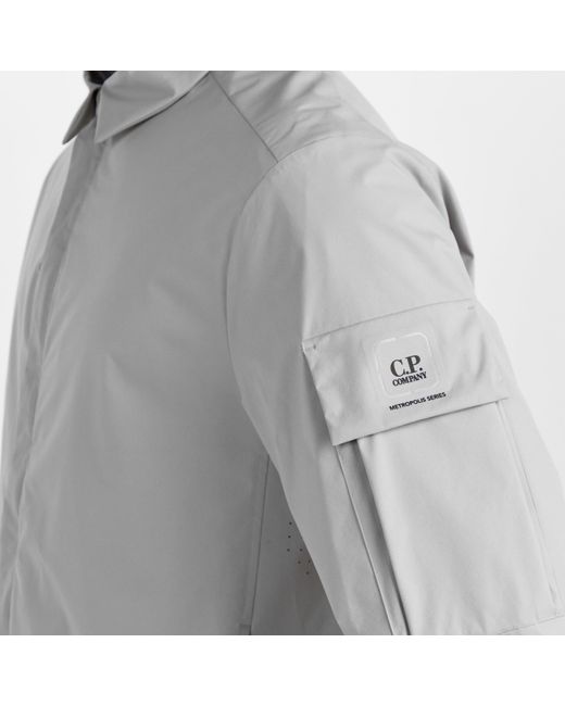 CP COMPANY METROPOLIS Gray Microtek Overshirt for men