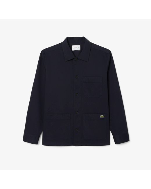 Lacoste Blue Classic Collar Overshirt for men