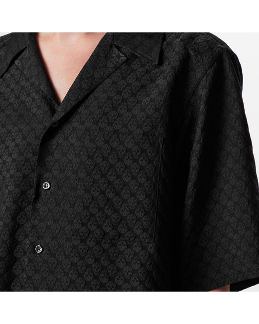 McQueen Black Bowling Shirt for men