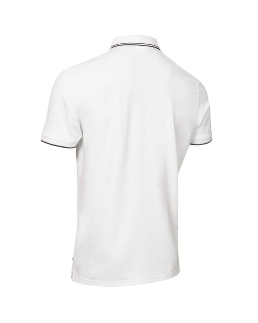 Calvin Klein White Short Sleeve Performance Polo Shirt for men