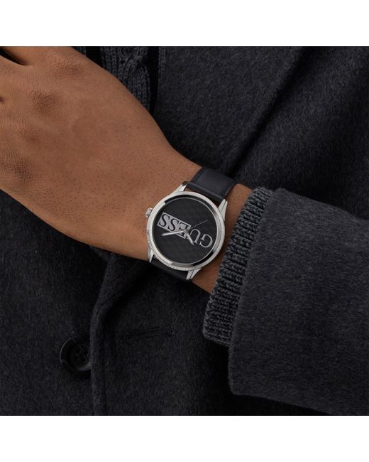 Guess Black Analogue Quartz Watch for men