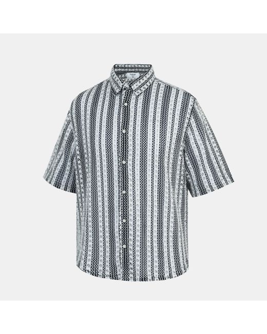 Firetrap Pink Short-Sleeve Patterned Shirt for men
