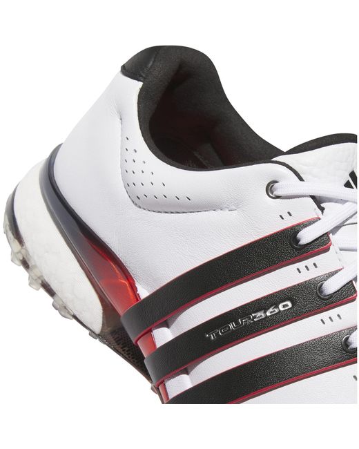 Adidas White Tour360 25 Wide Spikeless Golf Shoes for men
