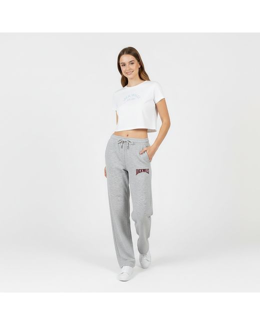 Jack Wills Gray Jw Varsity Open Hem Fleece Joggers