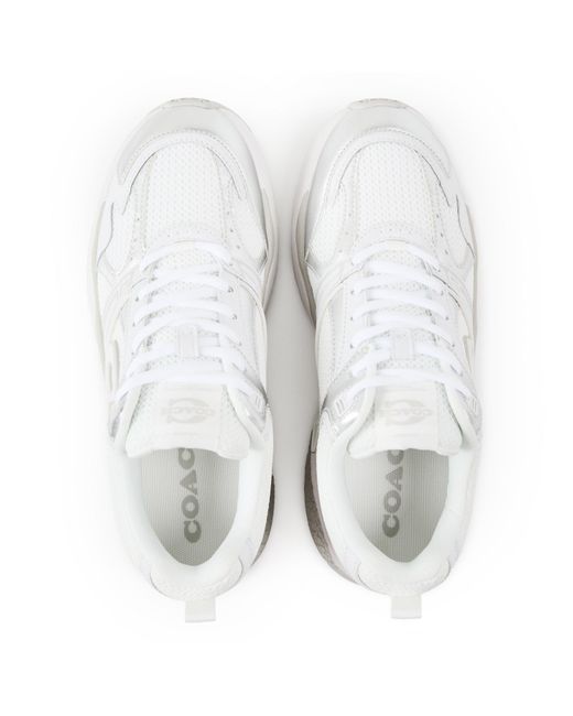 COACH White Mesh Chunky Trainers