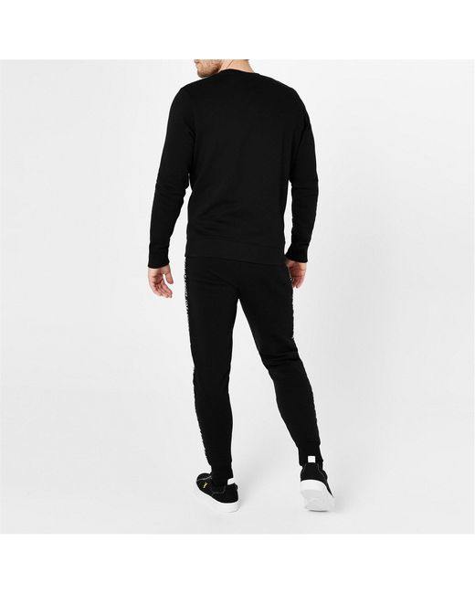 Lyle & Scott Black Tape Jogging Bottoms for men