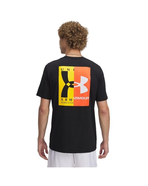 Timberland Black Stack Logo Cotton Short-Sleeve T-Shirt for men