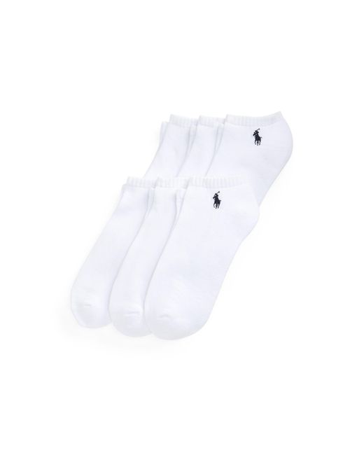 Polo Ralph Lauren White Six Pack Classic Trainer Socks for men