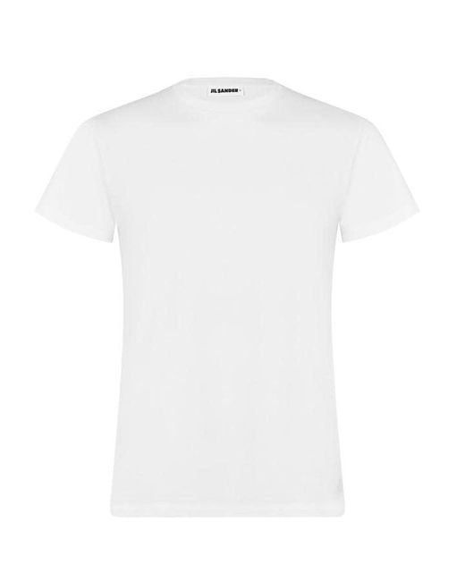 Jil Sander White Plain T-shirt for men