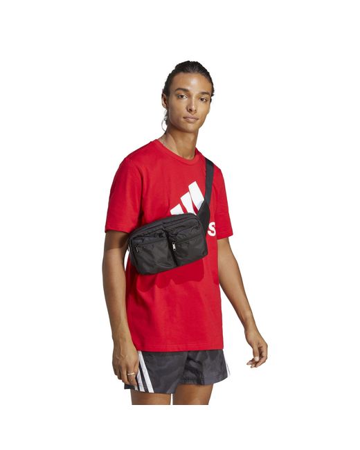 Adidas Red Graphic Logo T-Shirt for men