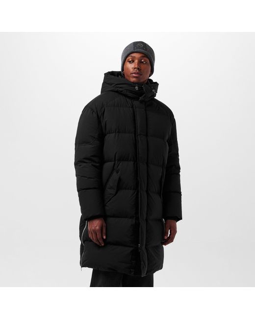 Moose Knuckles Black Everest Insulated Long Puffer Jacket for men