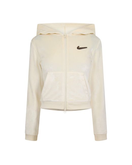Nike White Velour Track Top