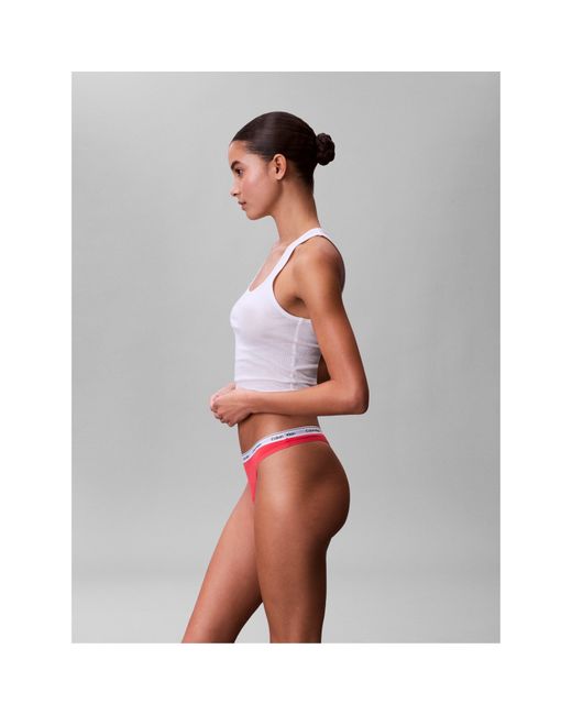 Calvin Klein Red Logo Thong