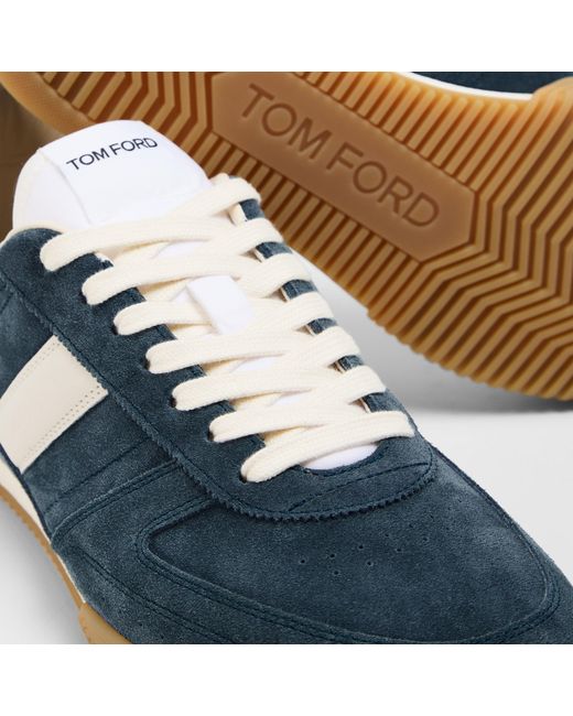 Tom Ford Blue Terence Suede Sneakers for men