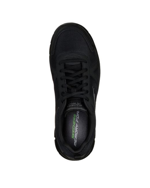 Skechers Black Lace Up Jogger W Memory Foam Low-Top Trainers for men