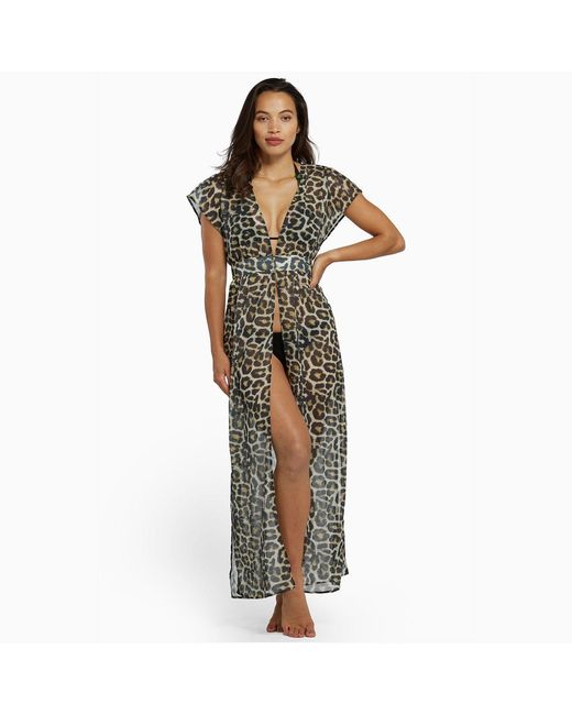 Wolf & Whistle Metallic Maxi Beach Cover Up Dress