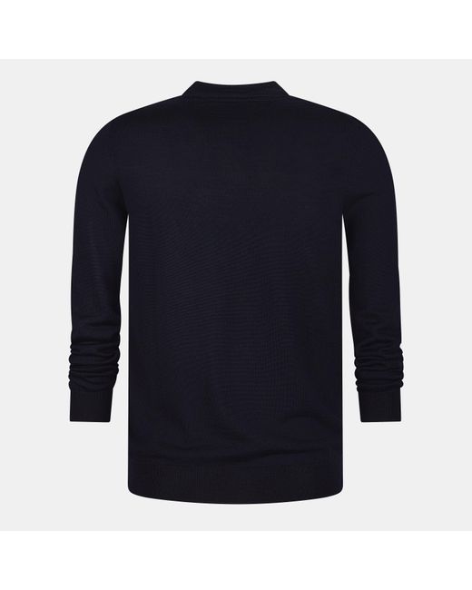 Lyle & Scott Blue Tonal Eagle Pullover Jumper for men