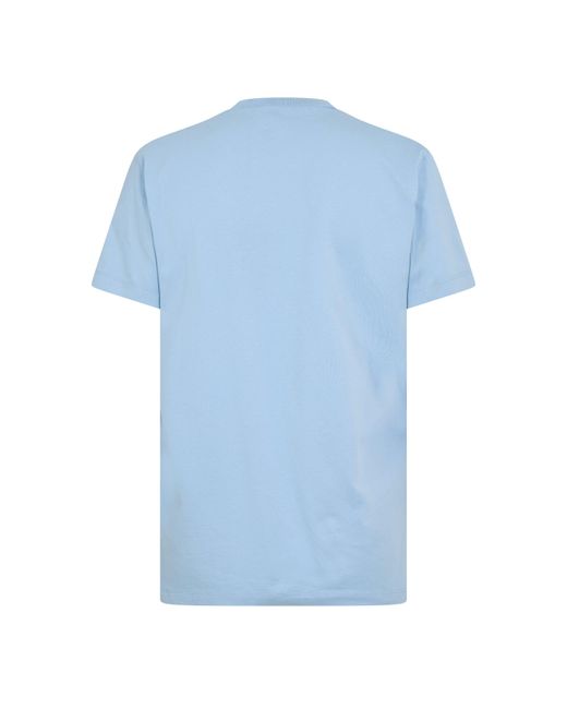 DSquared² Blue Spray Logo T Shirt for men