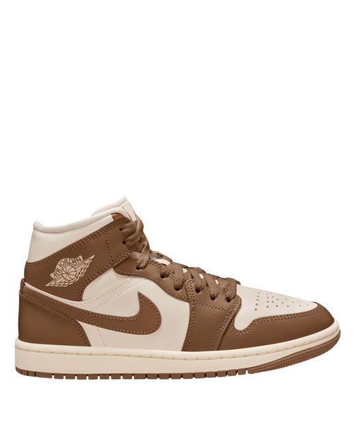 Nike Brown Air Jor 1 Mid Ld64