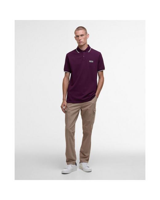 Barbour Purple Evan Polo Shirt for men