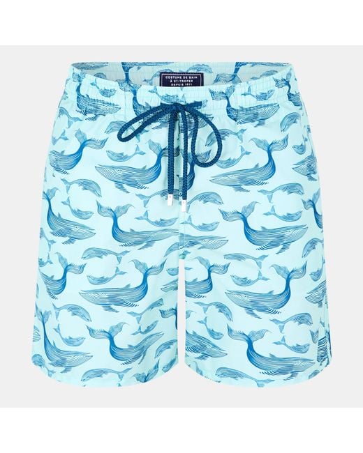 Vilebrequin Blue Moorea Quick Dry Tailored Fit Swim Shorts for men