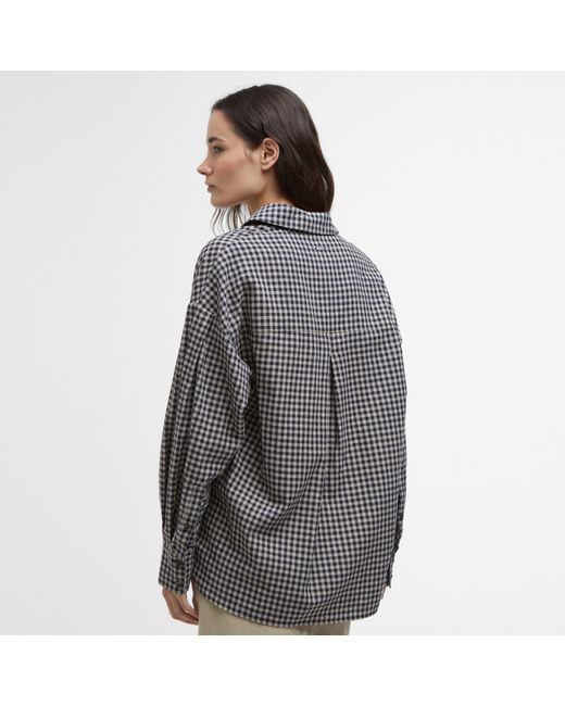 Barbour Gray Adaline Linen Shirt