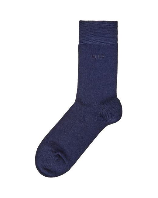 Elle Blue Bamboo Crew Socks Two-pack