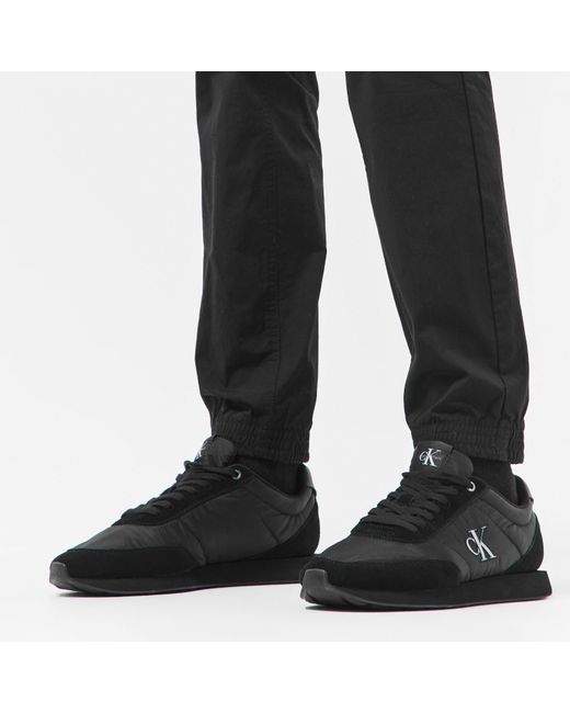 Calvin Klein Black Ck Retro Runners for men