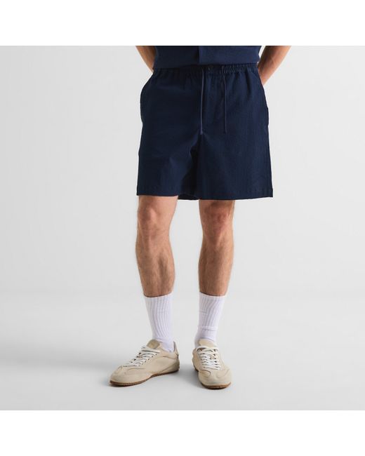 Maison Kitsuné Blue Elasticated Woven Tracksuit Shorts for men