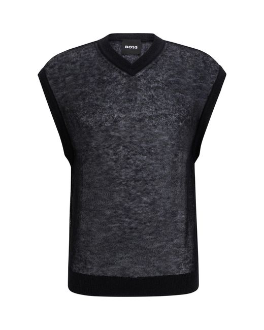 Boss Black Knitted T-Shirt for men