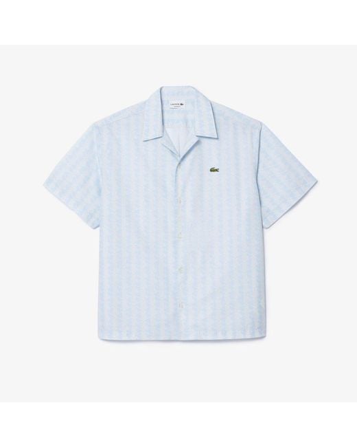 Lacoste Blue Relaxed Fit Short Sleeve Shirt for men