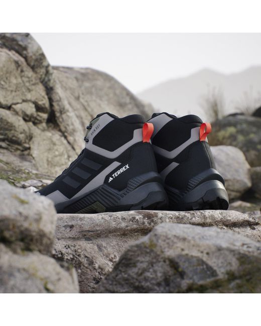 Adidas Black Terrex Eastrail Mid Waterproof Hiking Shoes for men