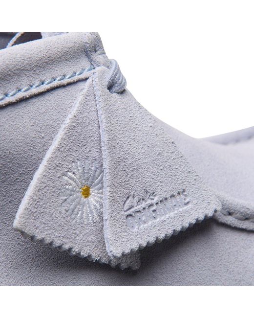Clarks Gray Wallabee Suede Flat Ankle Boot for men
