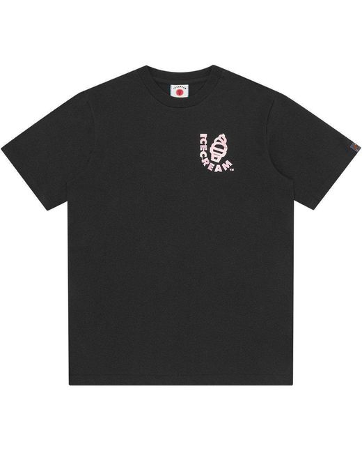 ICECREAM Black Waffle Cone T-Shirt for men