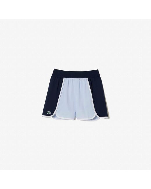 Lacoste Blue Stretch Diamond Taffeta Sport Shorts