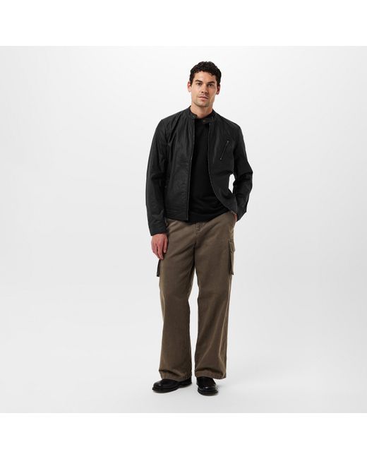 Belstaff Black Water-Repellent Wax Jacket for men