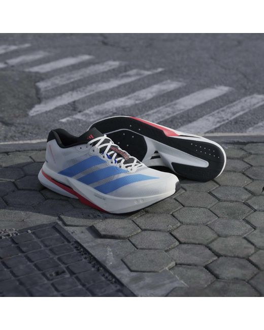 Adidas Blue Adizero Boston 13 Road Running Shoes for men