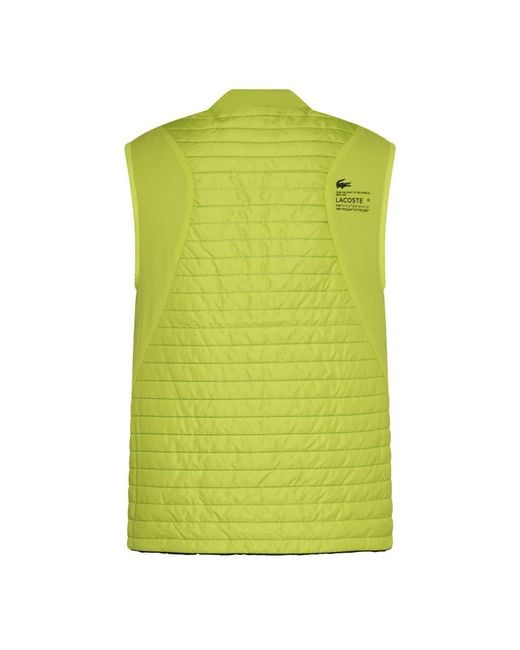Lacoste Black Lightweight Reversible Padded Vest for men