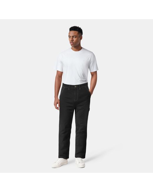 Timberland Black Canvas Straight Leg Trouser for men