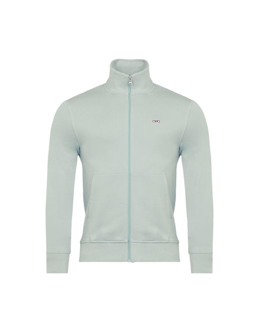 Eden Park Green Zipped Sweatshirt, Stand-Up Collar for men
