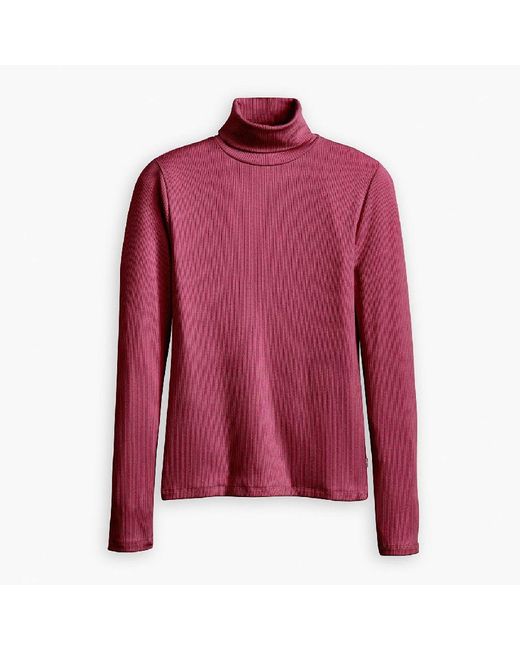 Levi's Red Dreamy Turtleneck Long Sleeve T-Shirt
