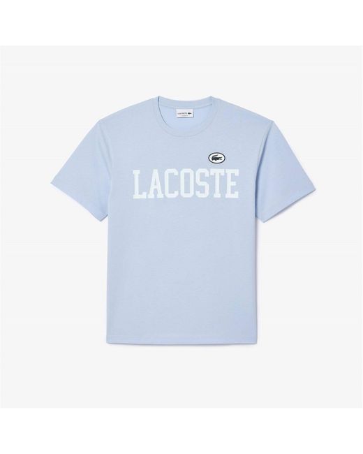 Lacoste Blue Logo Print T Shirt for men