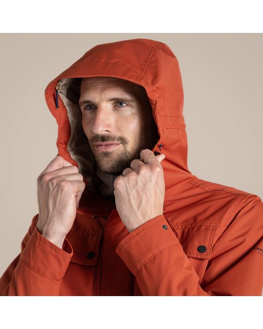 Craghoppers Red Hartley Rain Anorak for men