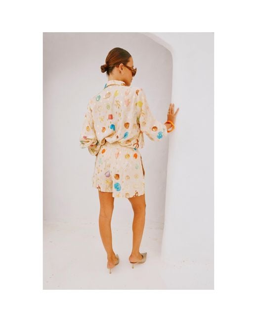 Never Fully Dressed Natural Shell Elissa Tracksuit Shorts