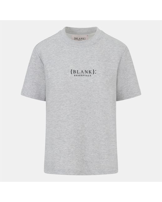 Blank Essentials Gray Blank E Core Puff Print T-Shirt Ladies