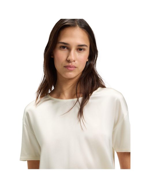 Boss White Esandy Tonal Logo Print T-Shirt