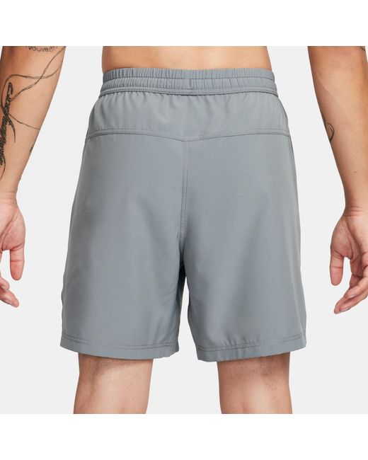 Nike Gray Dri-Fit Form 7 Unlined Versatile Shorts for men